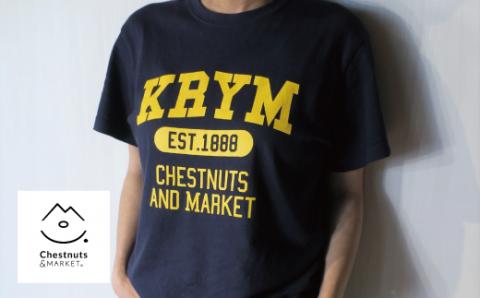 北海道栗山町「Chestnuts&Market」オリジナルTシャツ（ネイビー）