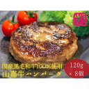 【ふるさと納税】 武藤牧場直売店 山嘉　黒毛和牛100％ハンバーグ8個（約960g）　牛肉　肉　牛　国産　冷凍　小分け　大容量　ハンバーガー　個包装　お惣菜　簡単調理　お手軽　弁当　おかず