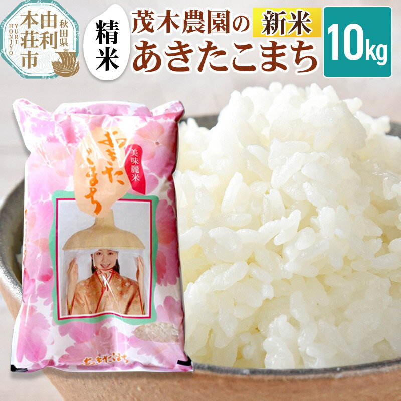 【ふるさと納税】《令和7年産 新米》【精米】あきたこまち 10kg 秋田県産 茂木農園のあきたこまち ブランド米 銘柄米 米どころ 秋田県 由利本荘市