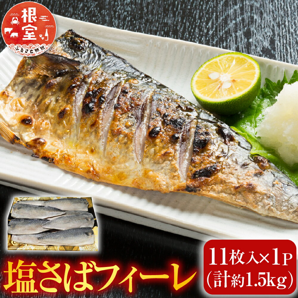 【ふるさと納税】 塩さばフィーレ 11 枚入 × 1P ( 計約 1.5kg ) サバ 鯖 さかな サカナ 魚 お取り寄せ グルメ 海鮮 塩サバ 塩鯖 しおさば 北海道 根室市 ふるさと納税 G-14021
