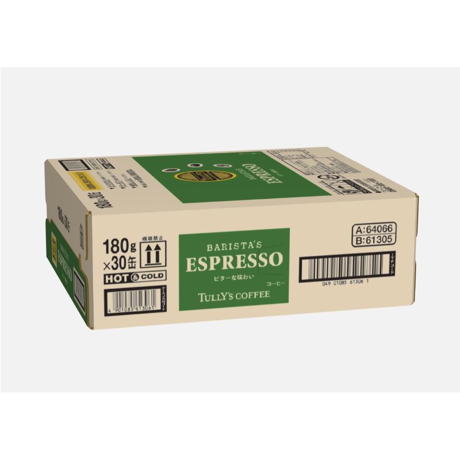 ＜伊藤園＞TULLY'S COFFEE BARISTA'S ESPRESSO 缶180g×30本