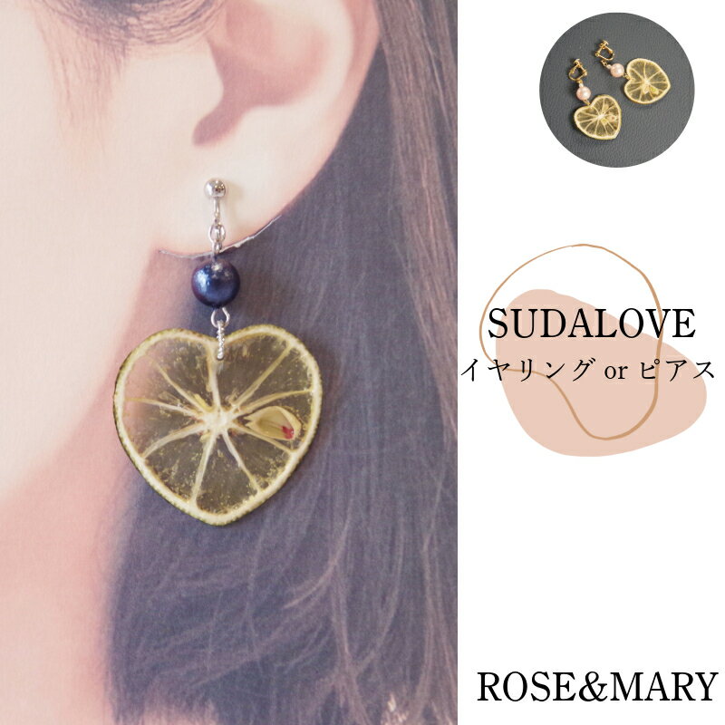 【ふるさと納税】【タイプが選べる】SUDALOVEイヤリング/ピアス（2種）アクセサリー おしゃれ すだち 開運巣立のお守り イヤリング SDGs ピアス 夏 浴衣 カジュアル ハンドメイド プレゼント 2種 選べる