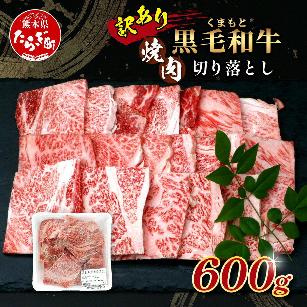 【ふるさと納税】【訳あり】配送回数選べる！ くまもと 黒毛和牛 焼肉 切り落とし 600g 定期便 1回 / 3回 / 6回 配送 牛肉 肉 切り落とし 熊本県 黒毛 和牛 肉 焼き肉 くまもと ブランド牛 アウトドア 焼肉 ブランド牛 やき肉 お肉 年末年始