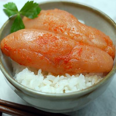 ふるさと納税 中間市 宮近の無着色辛子明太子450g　化粧箱・包装紙付　1本物めんたいこ |  | 03