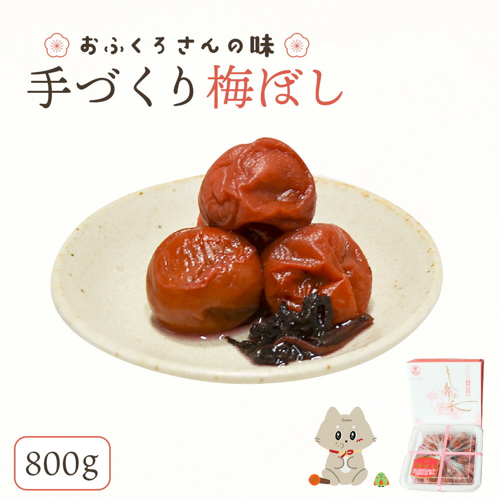 【ふるさと納税】〔おふくろさんの味〕手づくり梅ぼし800g | お漬物 漬物 梅干し うめぼし 完熟梅 白加賀梅 土用干し 肉厚 昔ながら 甘酸っぱい 赤シソ シソ おつまみ ご飯のお供 おにぎり 昔懐かしい 明治創業 老舗漬物店 志白屋 お取り寄せ 宮城県 丸森町 丸森【02105】
