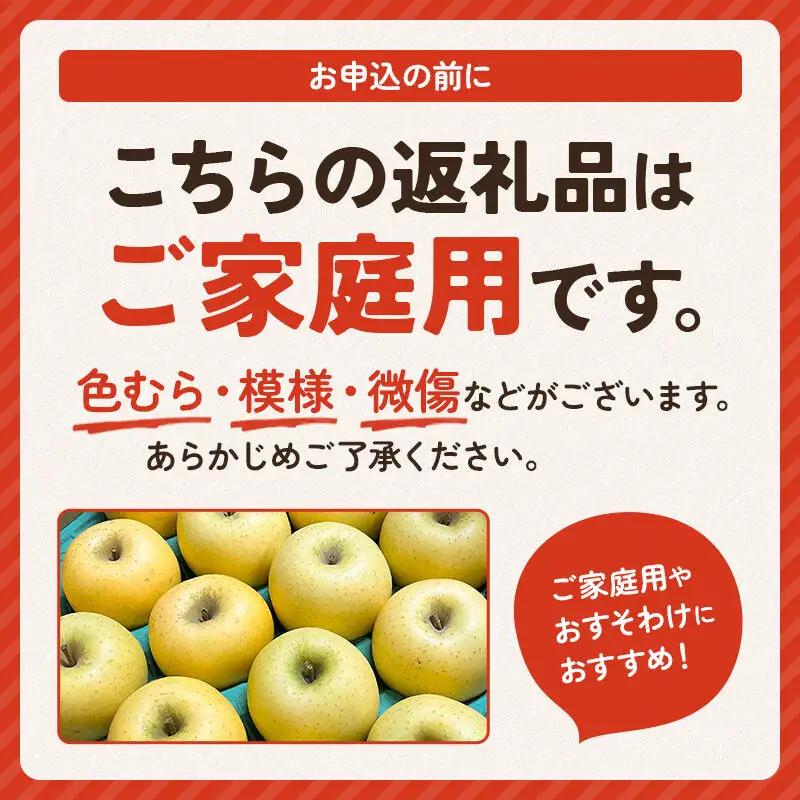 【先行受付】1月中旬より発送 《定期便3ヶ月》パリパリ食感シナノゴールド ご家庭用 約5kg（14～23玉前後）×3回 計15kg 3か月 3ヵ月 3カ月 3ケ月