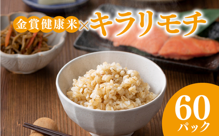 【 ご飯パック 】 金賞 健康米 キラリモチ 120g×60個入り ご飯パック