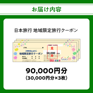 O02051 大分県大分市 日本旅行 地域限定旅行クーポン 【90,000円分】