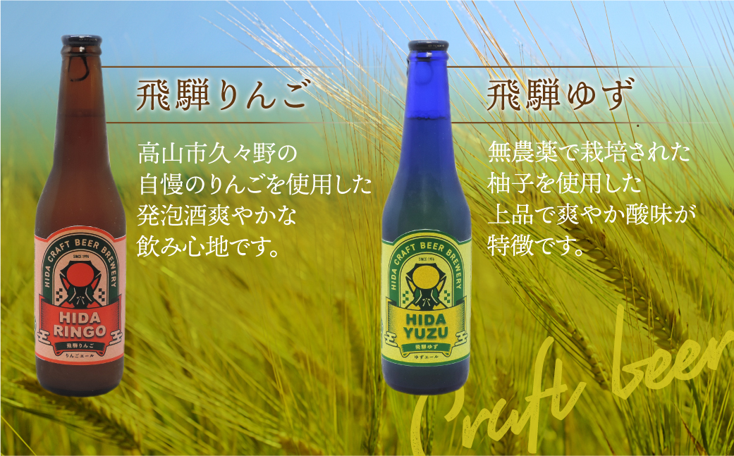 地ビール飛騨　バラエティーセット　5種8本 黒ビール ライトエール ダークラガー 無濾過・非加熱 クラフトビール エール ラガー フルーツビール フルーツ発泡酒 地ビール 麦酒 お酒 高山酒類卸  T