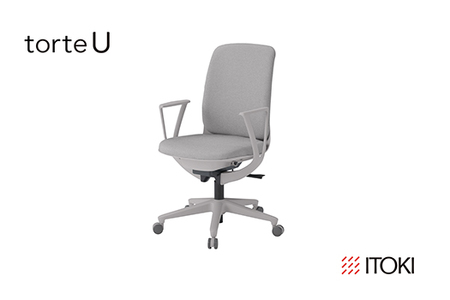 イトーキ 『トルテＵ』  オフィスチェア ハイタイプ 肘付き ナイロンキャスター フレーム：ライトグレーＧ(KJ-336CF-GNU6F)【EI147W1】 オフィスチェア