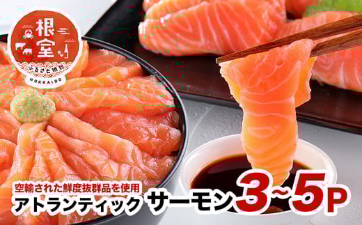 A-24020 【生食可】アトランティックサーモン3～5P(計800g～900g前後）