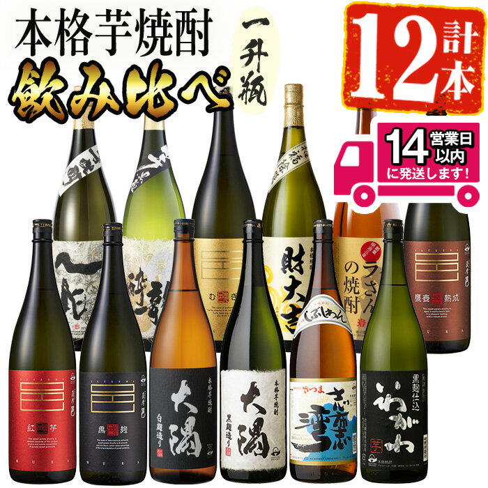 【ふるさと納税】曽於市の焼酎デラックス12本セット(1800ml×12種) 一升瓶 飲み比べ 鹿児島 芋焼酎 鹿児島本格芋焼酎 邑 ハイカラさん 一兆 など 常温 常温保存【山元商店】