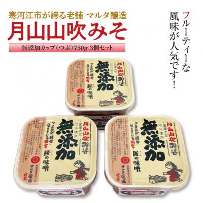 ふるさと納税 寒河江市 【現代の名工】蔵元直送! 無添加味噌 詰め合わせ(750g×3個)　009-G02