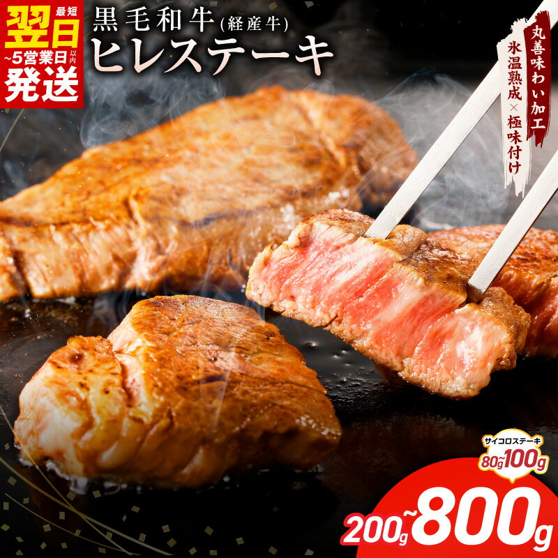 【ふるさと納税】黒毛和牛 ヒレステーキ セット 合計 300g / 480g / 880g ヒレ ステーキ ヒレサイコロステーキ 極味付け 牛 ステーキ肉 冷凍 発送月 最短 翌日発送 5営業日 大阪府 泉佐野市 送料無料 氷温熟成牛 牛肉 熟成肉 訳あり 特別規格 肉の泉佐野