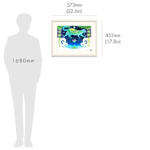 ［琉球イラストレーション］ 与儀勝之 『一会 [陰] / Encounter [Yin]』 額装Lサイズ インテリア 雑貨 アート おしゃれ おすすめ 沖縄市 / yogima office[BCAI