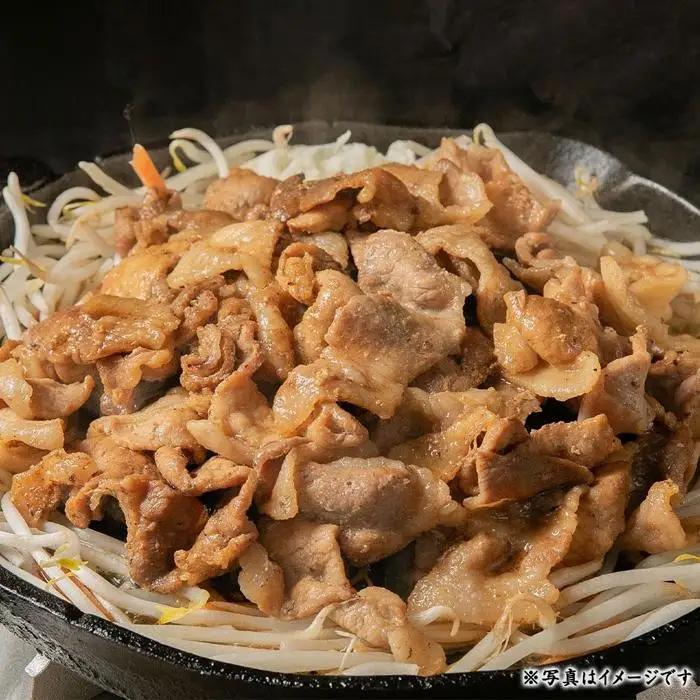 肉屋が作った！豚生姜焼き用・ジンギス豚　300ｇ（タレ込み）×8パック　計2.4kg_03387