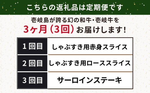 【全3回定期便】壱岐牛定期便（壱岐牛ステーキ、しゃぶすきセット）2人前《壱岐市》【壱岐市農業協同組合】壱岐牛 すき焼き ステーキ しゃぶしゃぶ 肉セット [JBO163] 70000 70000円 7
