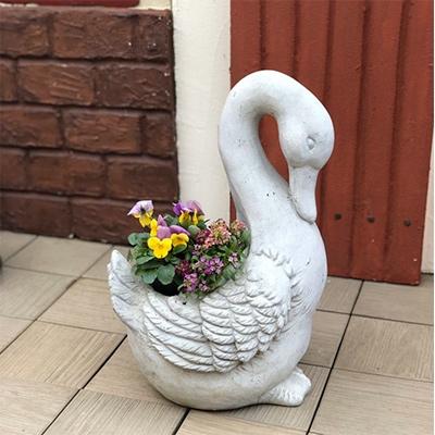 ふるさと納税 朝倉市 アンティーク調アヒルの鉢植え