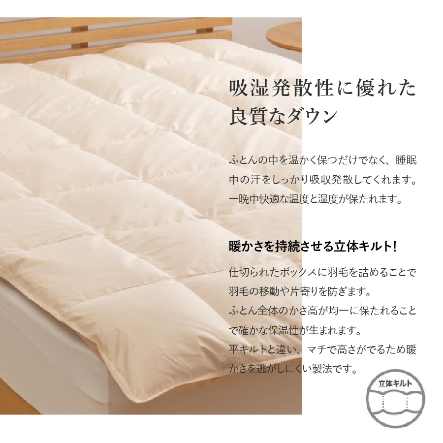 【甲州羽毛ふとん】ダウン敷きパット セミダブル