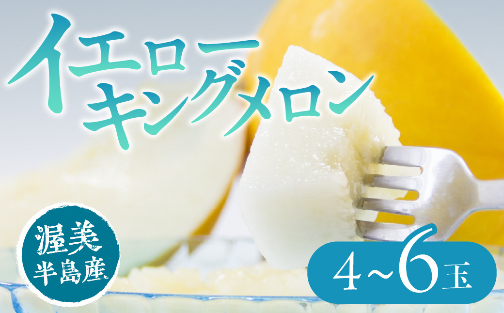 
            【先行予約】イエローキングメロン 4 ～ 6玉 入り（ 3L ～ L ）メロン イエロー キング メロン フルーツ 果物 愛知県 田原市 渥美半島 お取り寄せ ギフト 贈り物 プレゼント 贈答 贈答用
          