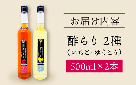 【飲む玄米酢】酢らり 大瓶2本セット（いちご・ゆうこう）＜川添酢造＞ [CDN034]