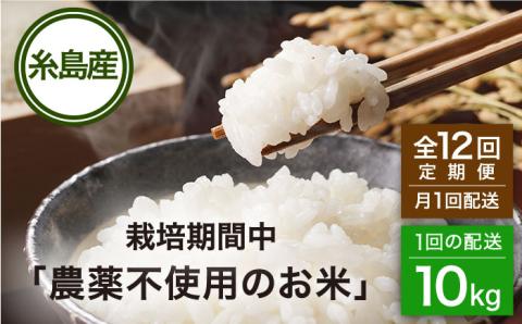 【全12回(月1回)定期便】 栽培期間中 農薬不使用 ヒノヒカリ 10kg 糸島市/シーブ [AHC046] 米 定期便