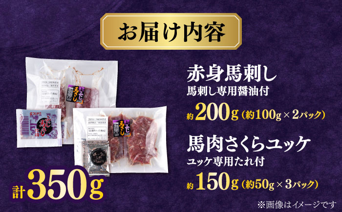 赤身馬刺し・馬肉さくらユッケ セット 【合同会社　長岡フーズ】 [ZFR029]