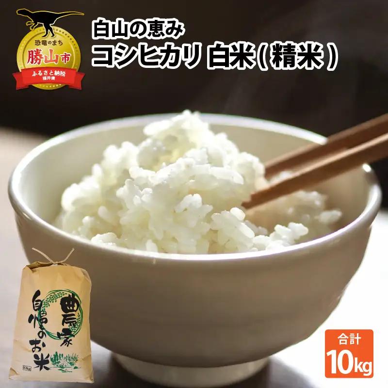【先行予約】白山の恵み 令和8年産 コシヒカリ精米（10kg）※2026年10月上旬以降順次発送予定 [A-009011]