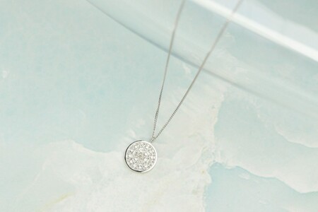 プラチナダイヤモンドネックレス 優美パヴェデザイン Dia0.095ct / 大人ジュエリー Pt900 芸術的な高級感 / PT900-N002D