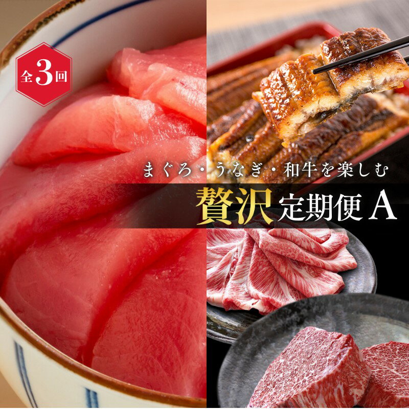【ふるさと納税】 【定期便 全3回】紀州和歌山うまいもんセットA（生まぐろ・うなぎ蒲焼・熊野牛）【UT125】 | 魚 お魚 さかな 肉 お肉 にく 食品 人気 おすすめ 送料無料