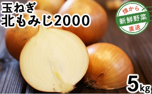 ＜先行予約＞畑から直送の新鮮野菜！玉ねぎ（北もみじ2000）5kg