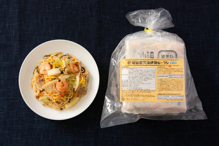 極旨直火海鮮焼ビーフン (230g×5袋) 兵庫県 丹波篠山市 びーふん シーフード 麺類 夜食 お子様 おかず 惣菜 温めるだけ 冷凍食品 中華料理 ヘルシー 炒めもの ケンミン 健民 ギフト 即席