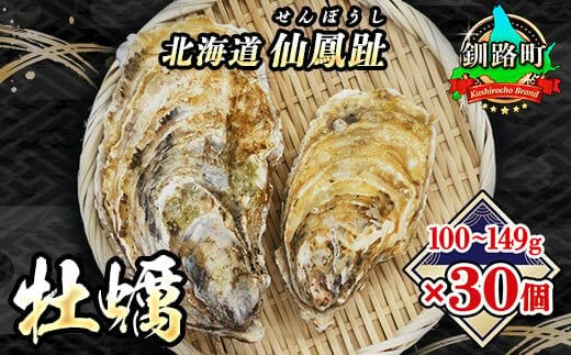 
										
										＼先行予約／北海道 仙鳳趾名産 牡蠣 100g～149g×30コ+かきナイフ付き かき漁師直送 K3-2＜出荷時期：2025年7月1日ごろ～順次出荷＞＜センポウシ : 釧路町の東 厚岸湾の西 カキの名産地＞ | せんぽうし 牡蠣 生食用 殻付き
									