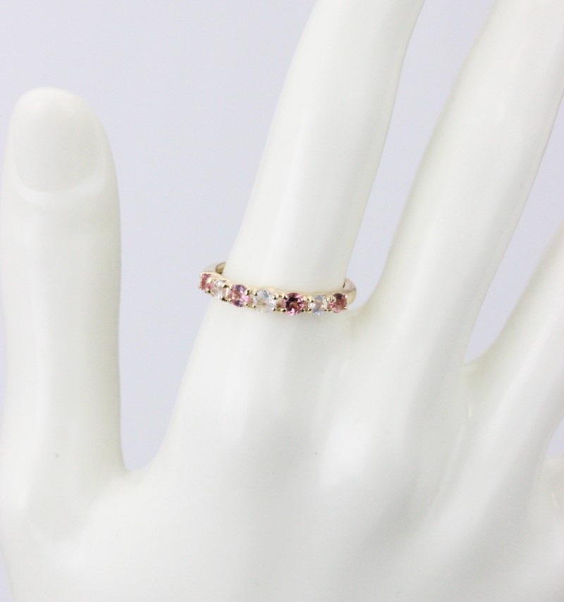 K10YGピンクトルマリン＆ロイヤルブルームーンストーンリング【KE-1801】