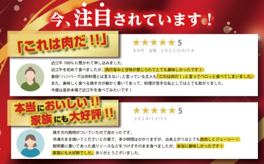 近江牛100％【無添加】食べ応え抜群！超あらびきワイルド