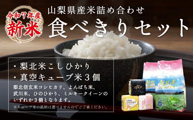 【ふるさと納税】山梨県産米詰合せ食べ切りセット（300g×5袋×2個・300g×3個） ふるさと納税 コシヒカリ こしひかり ひのひかり よんぱち米 ミルキークイーン 米 お米 笛吹市 白米 ごはん ご飯 ギフト 贈り物 プレゼント 山梨県 送料無料 115-004