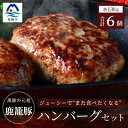 【ふるさと納税】枕崎産黒豚 鹿籠豚ハンバーグ6個セット A6-4【配送不可地域：離島】【1166979】