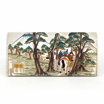【ふるさと納税】【文庫屋大関】スッキリ大人の財布　束入れ　浮世絵　吉原【皮革工芸品】 ファッション小物 手作業 手塗 　お届け：発送可能時期より順次配送