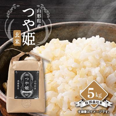 ふるさと納税 川西町 【令和7年産先行予約】山形県川西町産　つや姫　玄米5kg