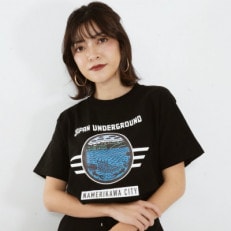 滑川市 マンホールTシャツ 黒 Sサイズ