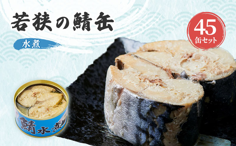 サバ缶 水煮 45缶 セット 詰め合わせ 若狭の鯖缶 鯖缶 さば缶 さば サバ 鯖 缶詰 缶詰め 魚 魚介 魚介類 海鮮 水煮缶 福井 福井県 若狭町