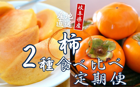 【先行予約】令和8年産 [定期便] 柿 2食べ比べ 合計約3kg 陽豊柿 富有柿 2L ～ 3Lサイズ 各5-6個 入り《11月上旬より収穫でき次第発送 かき お楽しみ フルーツ カキ 果物 くだもの