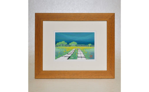 「花々の調べ（インチ）」【 版画 額付 小暮真望 東松山 埼玉県 芸術 美術 風景 自然 送料無料 福島県 尾瀬大江湿原 バージョン 美しい ギャラリー アーティスト アート ART art 芸術 デザイン インテリア 絵画 限定版 芸術品 オリジナル 】