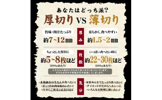 牛肉 牛タン 厚切り 肉厚 薄切り 食べ比べ スライス しゃぶしゃぶ たんしゃぶ 焼きしゃぶ 仙台 名物 熟成 牛たん 塩味 薄切り200g 厚切り300g 計500g