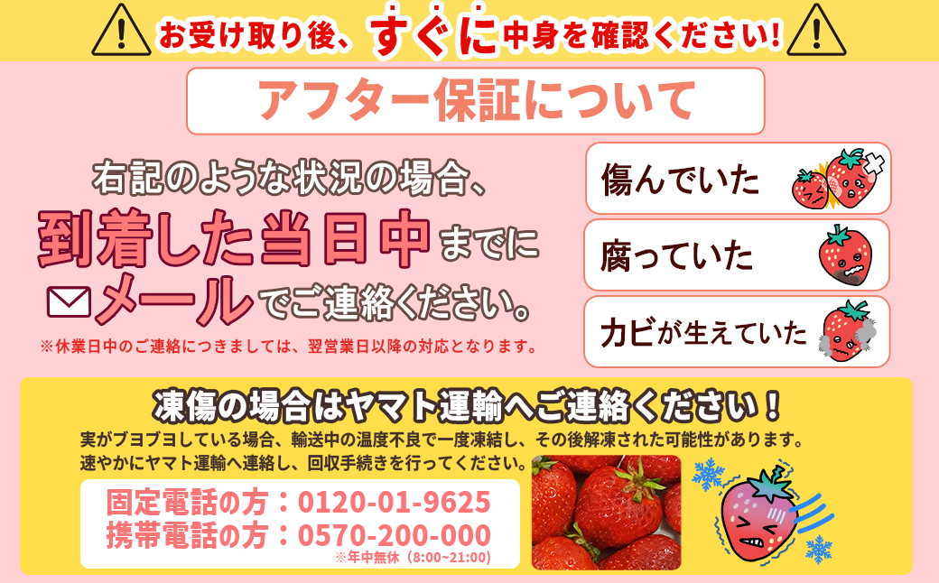3S12 　福岡県産 あまおう 約1,080ｇ (約270ｇ×4パック)