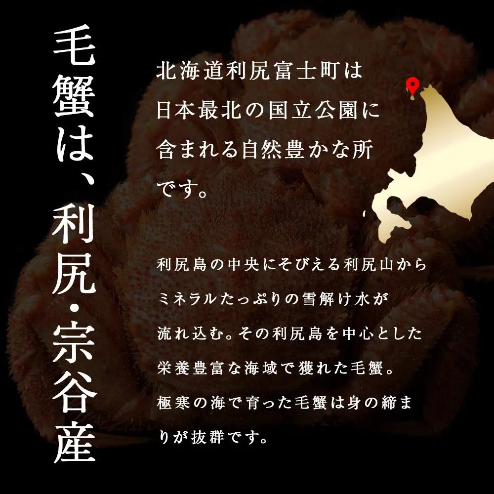 北海道 利尻・宗谷産 毛ガニ 中サイズ（600g前後）1尾＜利尻漁業協同組合＞