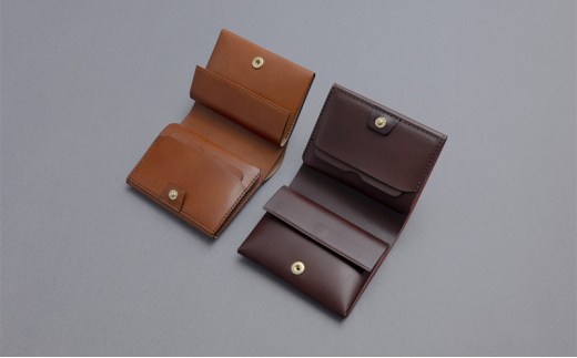 折革 2ツ折り 財布 牛革 コンパクト コイン 収納力 革財布 さいふ サイフ saifu コインケース 小型化 職人 本革製品 素材 折り革 革財布 皮 レザー 湘南工房 キャッシュ ウォレット 雑