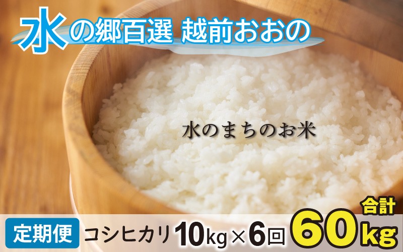 
                  【令和7年産】【6ヶ月定期便】こしひかり 10kg×6回 計60㎏【白米】「エコファーマー米」水のまちのお米 
                