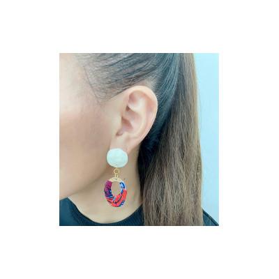 ふるさと納税 うるま市 【ピアス】うるまの夕日ポリマークレイピアス |  | 01
