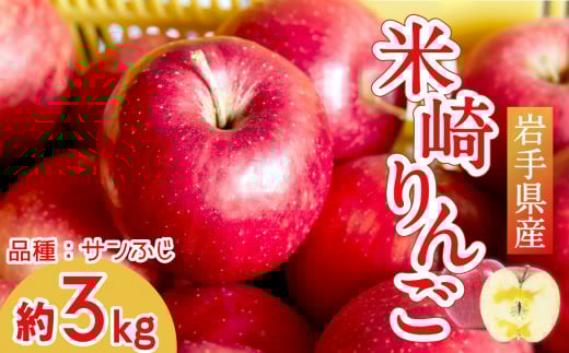 【先行予約】 米崎りんご 「ふじ」 3kg 【 数量限定 りんご リンゴ 林檎 旬 新鮮 産地直送 岩手 陸前高田 産地直送 新鮮 家庭用 】RT671